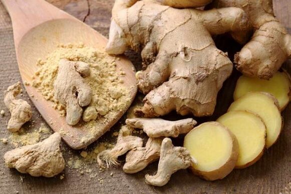 Ginger root removes parasites