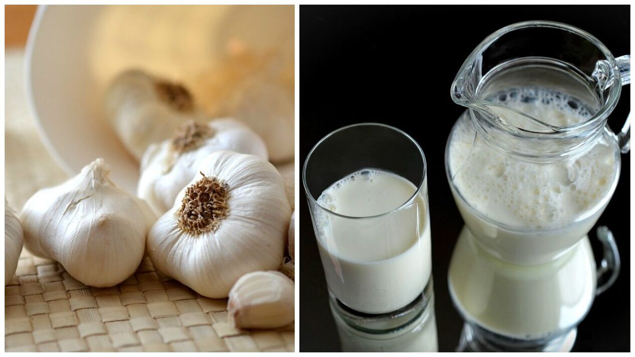 Garlic and milk to fight parasites