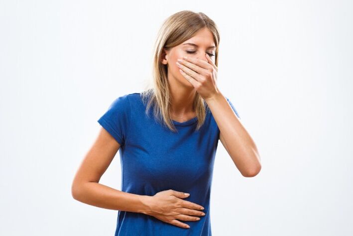 Abdominal pain and nausea, parasites in the body